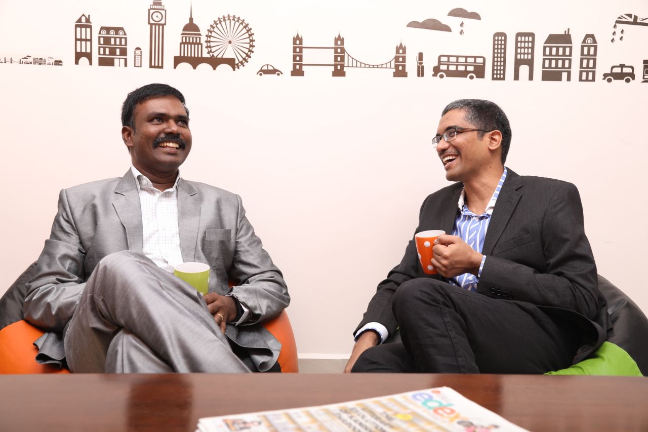 Godwin Stanislaus and Ananth Sivagnanam having a casual moment in Diverse Brains Office