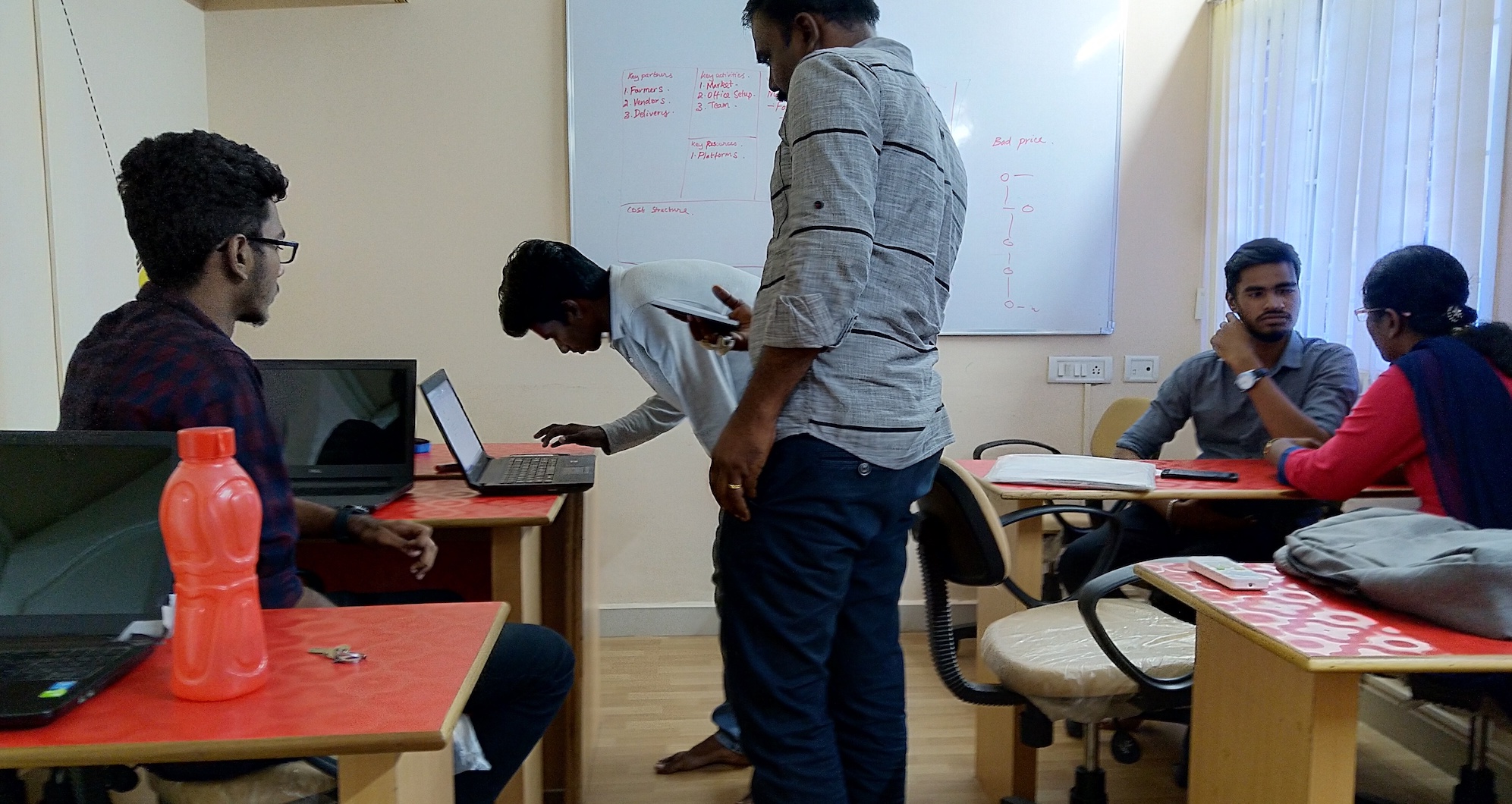2nd year Computer Science (CS) students of MCC with Godwin and Ananth in Diverse Brains for brainstorming of their ideas